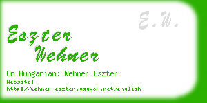 eszter wehner business card